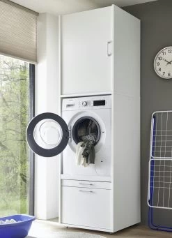 Schränke Für Handelsübliche Geräte Wie Trockner Und Waschmaschine -Haushaltsgegenstände Geschäft schraenke fuer handelsuebliche geraete wie trockner und waschmaschine farbe weiss 2