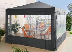 Seitenwand-Set, 2-teilig, Für Pavillon, Verschiedene Ausführungen -Haushaltsgegenstände Geschäft seitenwand set 2 teilig fuer pavillon verschiedene ausfuehrungen farbe anthrazit