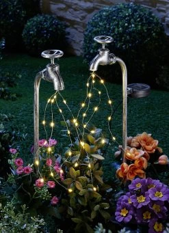 Solar-Wasserhahn, 2er-Set, Aus Solidem Eisen