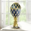 Spieluhr Mit Goldfarbenen Verzierungen Von Hand Bemalt -Haushaltsgegenstände Geschäft spieluhr mit goldfarbenen verzierungen von hand bemalt farbe blau