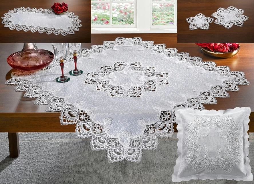 Tisch- Und Raumdekoration Mit Feiner Makramee-Spitze 3 Tisch- Und Raumdekoration Mit Feiner Makramee-Spitze