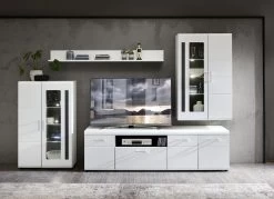 Trendstarke Wohnwand Mit LED-Beleuchtung