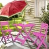UV-beständiges Balkon-Set, 3-teilig -Haushaltsgegenstände Geschäft uv bestaendiges balkon set 3 teilig farbe fuchsia