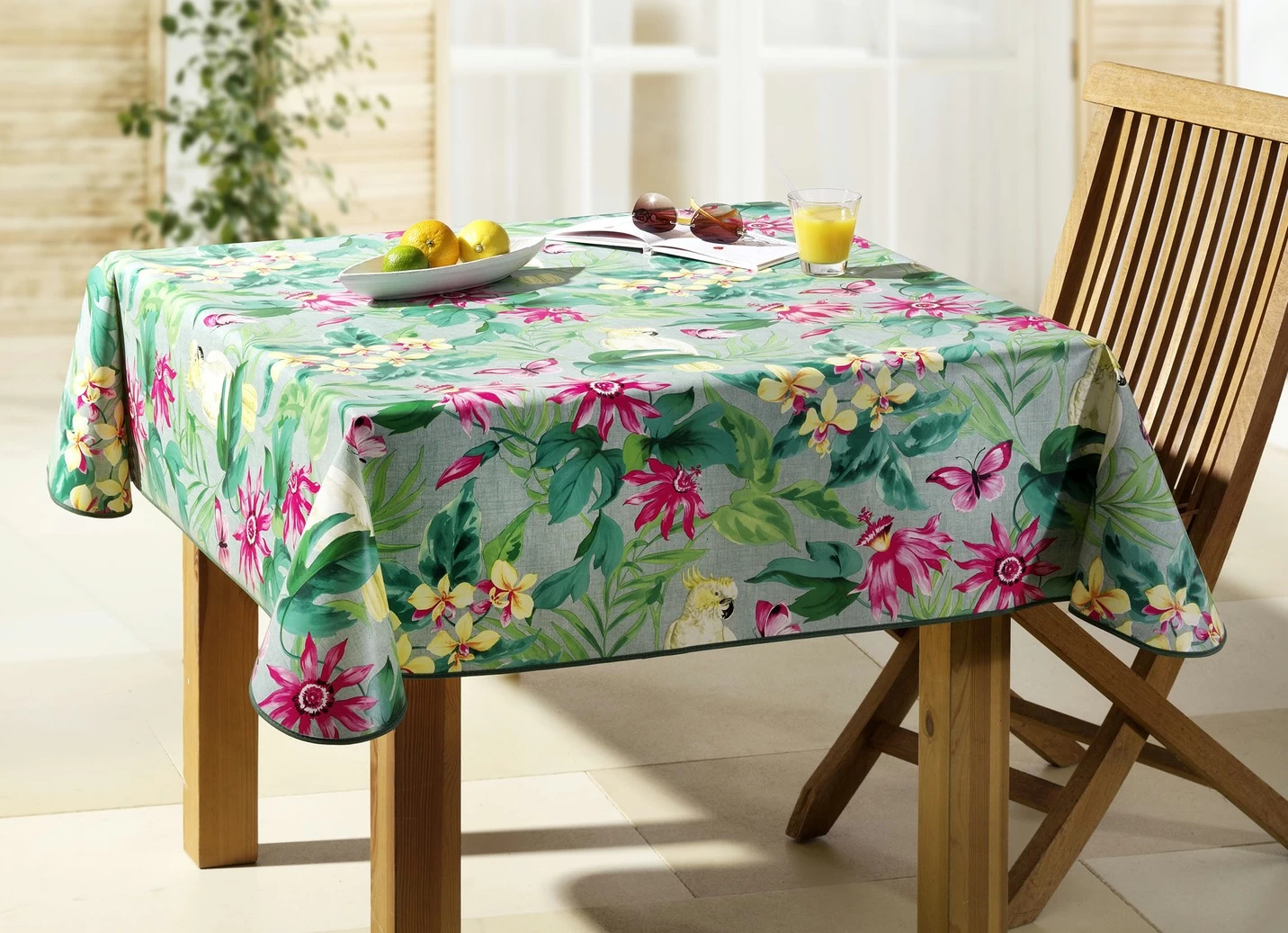 Wachstischtuch Mit Farblich Abgestimmtem Schrägband 4 Wachstischtuch Mit Farblich Abgestimmtem Schrägband – Bild 2