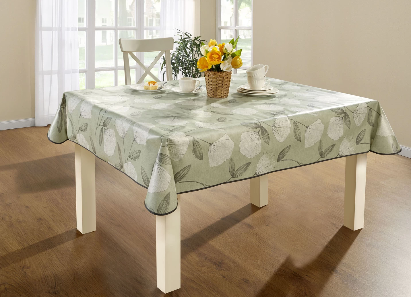 Wachstuch-Tischdecke Mit Ginkgo-Motiven 5 Wachstuch-Tischdecke Mit Ginkgo-Motiven – Bild 3