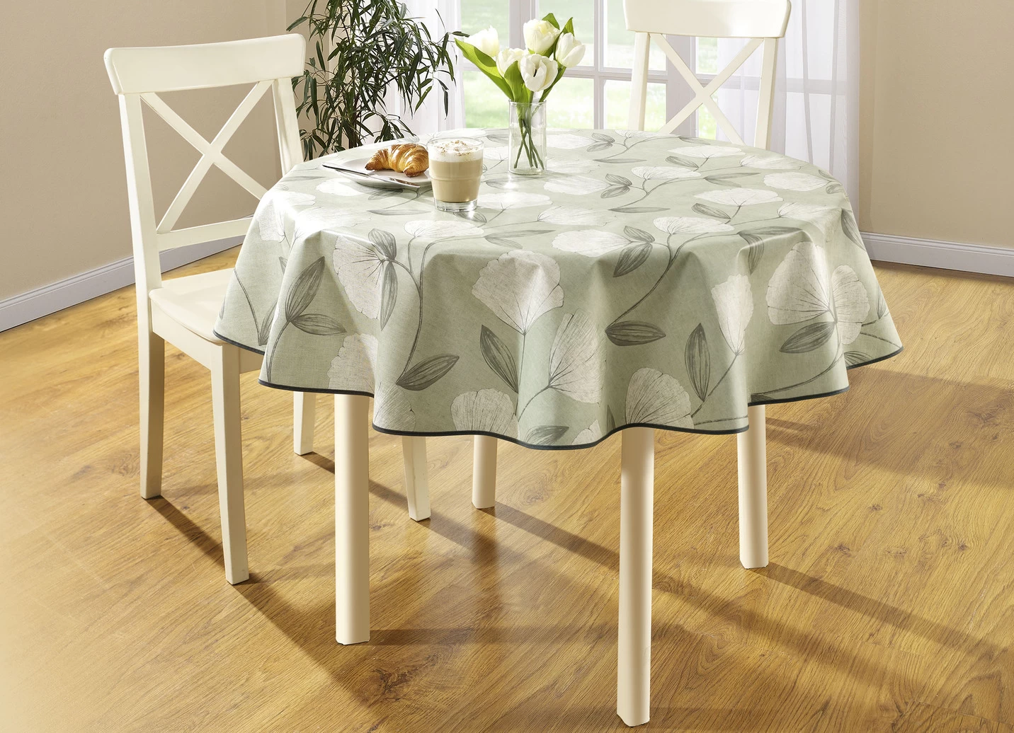 Wachstuch-Tischdecke Mit Ginkgo-Motiven 6 Wachstuch-Tischdecke Mit Ginkgo-Motiven – Bild 4