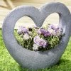Wetterfeste Pflanzschale In Herzform -Haushaltsgegenstände Geschäft wetterfeste pflanzschale in herzform farbe grau