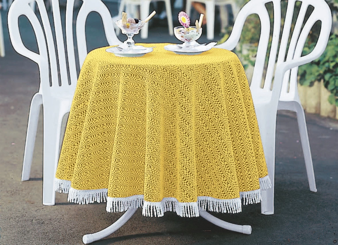 Wind- Und Wetterfeste Gartentischdecke Mit Fransenabschluss 5 Wind- Und Wetterfeste Gartentischdecke Mit Fransenabschluss – Bild 3