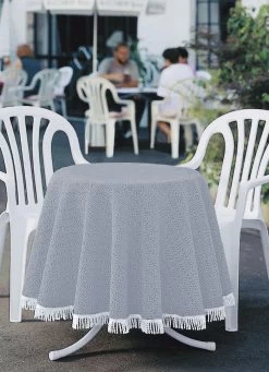 Wind- Und Wetterfeste Gartentischdecke Mit Fransenabschluss 16 Wind- Und Wetterfeste Gartentischdecke Mit Fransenabschluss -Haushaltsgegenstände Geschäft wind und wetterfeste gartentischdecke mit fransenabschluss farbe grau groesse 190