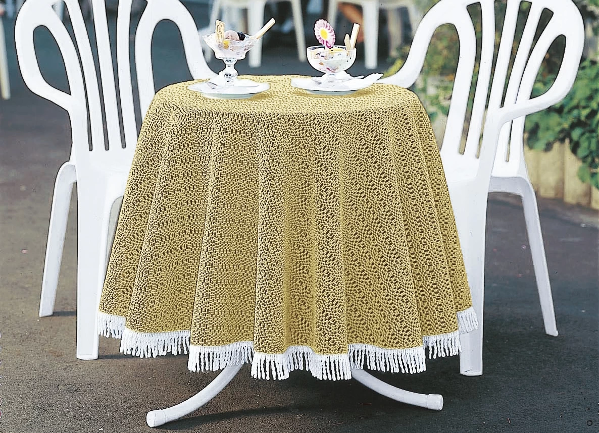 Wind- Und Wetterfeste Gartentischdecke Mit Fransenabschluss 6 Wind- Und Wetterfeste Gartentischdecke Mit Fransenabschluss – Bild 4