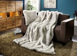 Wohn-Accessoires Aus Naturgetreuem Langhaar-Webpelz -Haushaltsgegenstände Geschäft wohn accessoires aus naturgetreuem langhaar webpelz farbe polarfuchs groesse 215