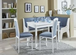 Zeitlose Esszimmermöbel -Haushaltsgegenstände Geschäft zeitlose esszimmermoebel farbe weiss blau 1